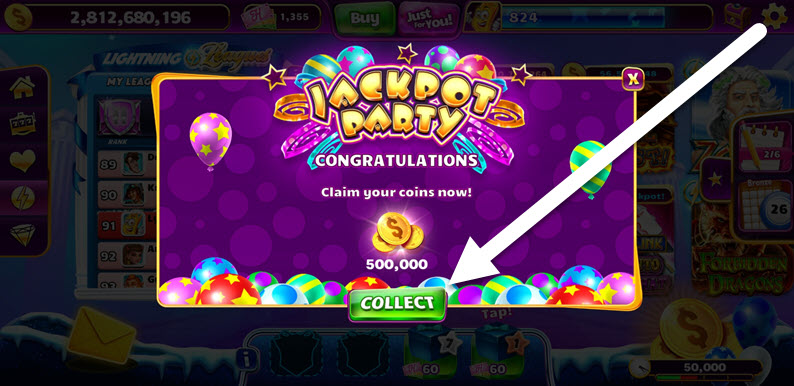 Free Coins Collect Button