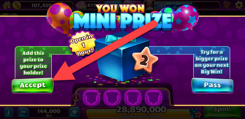 jackpot party casino accept party prize screen