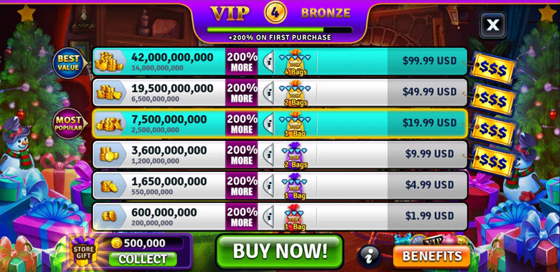 tycoon casino shop screen