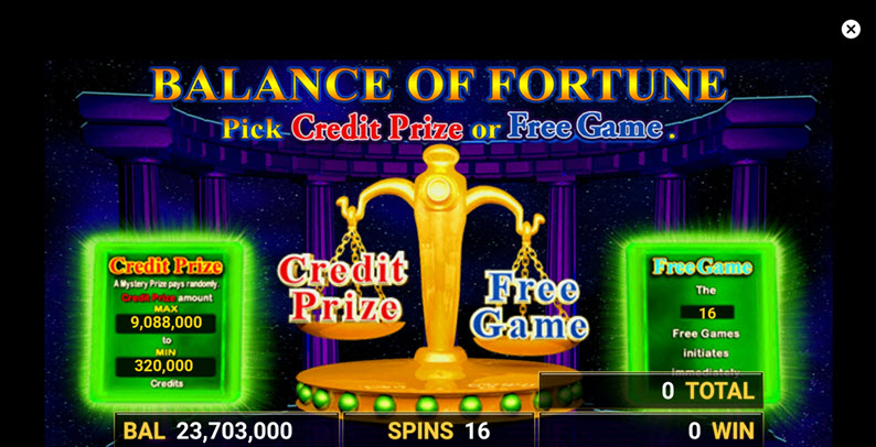 balance of fortune screen
