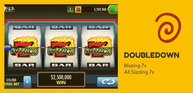 doubledown all sizzling 7s
