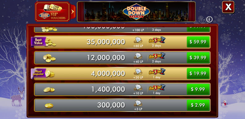 doubledown casino coin packages