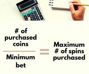 formula for maximum number of spins purchased